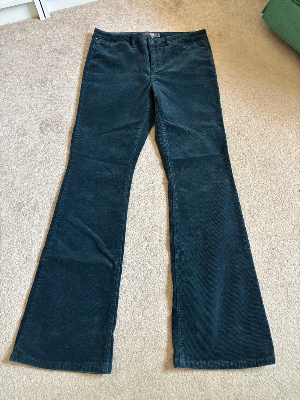 Tristan Dark Teal Corduroy Flare Bootcut Pants Size 12 Y2K